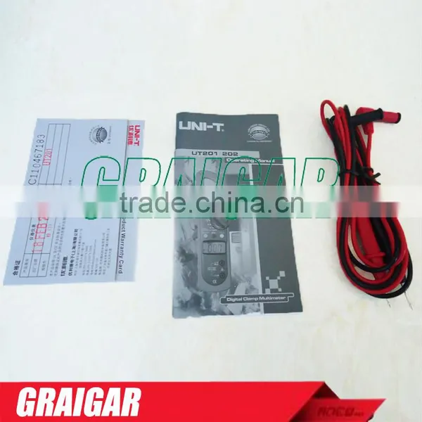UNI-T LCD Digital Clamp Multimeter Ohm DMM DC AC Current Voltmeter UT201 photo-6