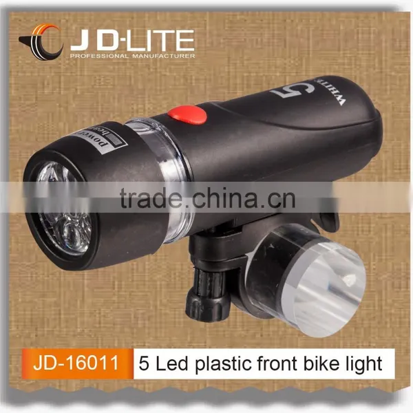 Wholesale Bicycle Light 5 LED Plastic Light for Bike Bicycle Light Set photo-2