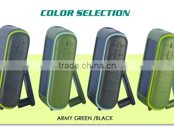 CE, ROHS Standard Waterproof Dual USB Solar Power Bank, Hand Crank Solar Mobile Charger photo-2