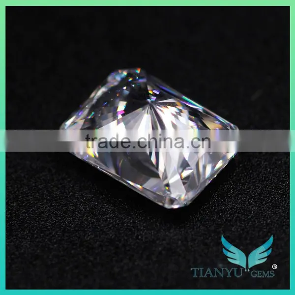 White Moissanite Diamond 8x10mm Radiant Cut Forever One Moissanite Discount photo-3