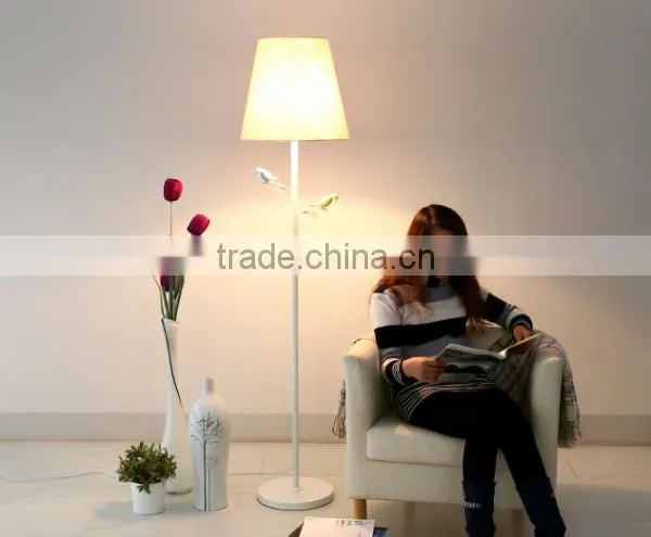Metal And Fabric Material Fancy Unique Design With Birdie Floor /Standing Lamp Decorative Table Light photo-2