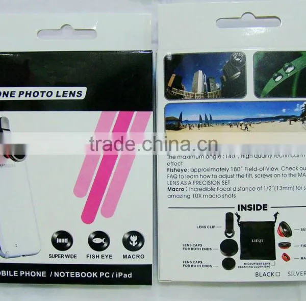 Detachable 180Degree Fisheye Lens+0.4X Wide-angle Lens+6X-10X Macro Lens Set For Mobile Phones, Tablets, Pads and Notebook PCs photo-6