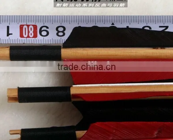 FD-16523 Archery Bamboo Arrows With Real Turkey Feather for Hunting photo-3