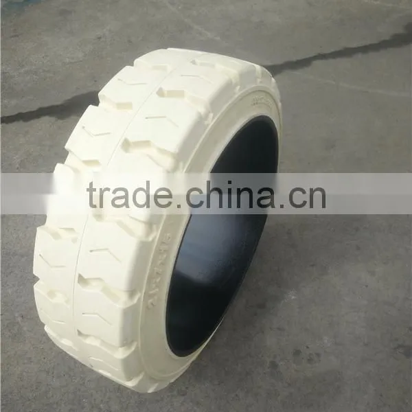 Solid Tire Type Press on White Color Tires for Forklift 21x7x15 With ISO Certification photo-2