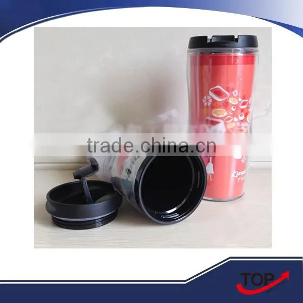 Heat-insulated Double-wall Promotional Plastic Coffee Cup photo-2