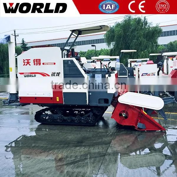 Full Feed Combine Mini Rice Harvester With Rubber Track photo-6
