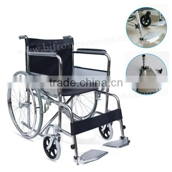 High Quality Manual Folding Steel Standard Size Wheelchair