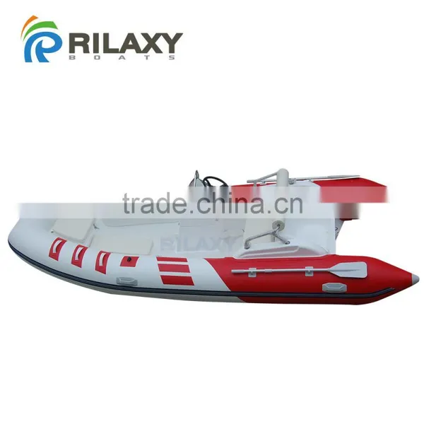 China Cheap 4.8m 16ft Fiberglass Hull Inflatable RIB Boat RIB480B as Tender Dinghy photo-2