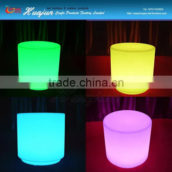 Rechargeable Li-ion Battery LED Cube Stool/ Round Plastic Stool/LED Cube Chair photo-6