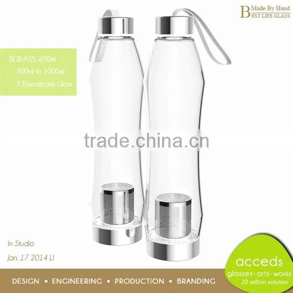 Design New Innovations Ti-Borosilicate Glass Water Bottle Filter photo-4