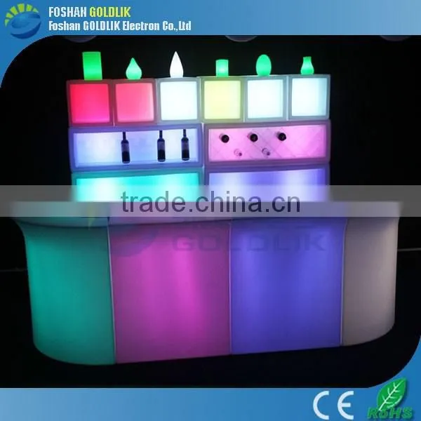 GLACS Control Club Furniture Cool Bar Table Furniture Colorful Fancy LED Bar Counter photo-6