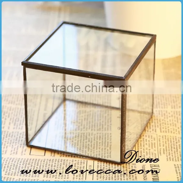 Home Decor Round Glass Flower Box , Glass Plant Terrarium Wholesale photo-2