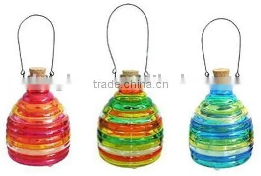 Hanging Glass Bee Catcher, Glass Wasp Trap With Cork Stopper photo-2