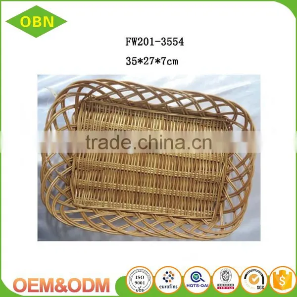 Cheap Woven Decorative Tray Wicker Fruit Basket photo-5