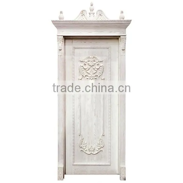 Interior White Oak Single Door Made by Handcarve Luxury and Antique BF11-0515b photo-2