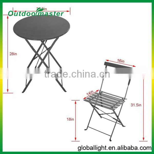 3 PC Foldable Outdoor Bistro Set photo-2