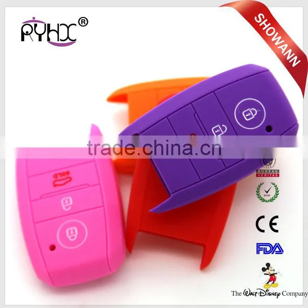 Factory Supply Silicone Car Key Case for Kias Silicone Car Key Cover for Kias K3 Folding Key Case photo-2