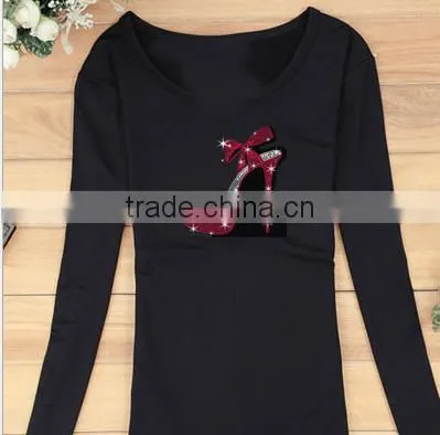 Crystal and Bling High Heel Shoes Rhinestone for T-shirts photo-2