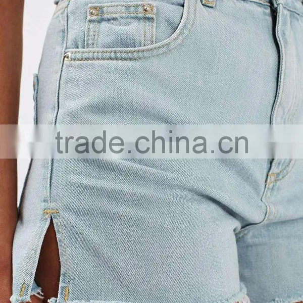 Wholesale Washed Hot Summer Girl Shorts Booty Raw Hem Denim Jeans Shorts 2016 photo-4