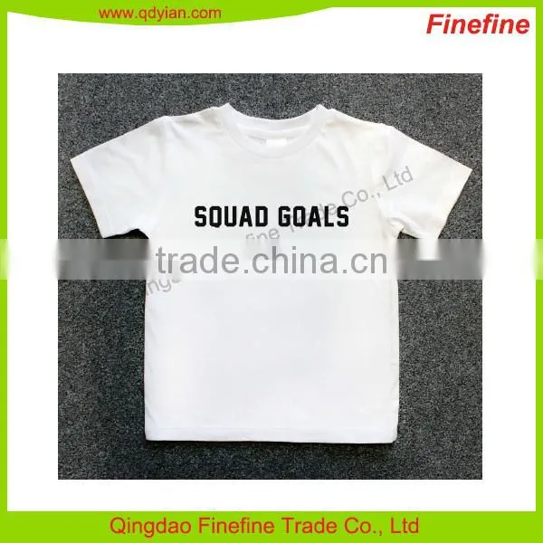 Age 1-7 Years Old Summer Organic Cotton Single Jersey 160gsm Baby Kids T Shirt photo-2