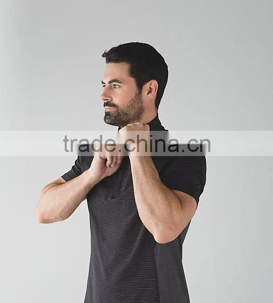 Classical Solid Color Contrast Piping 1/4 Zipped Pullover Sport Sweatshirt photo-5