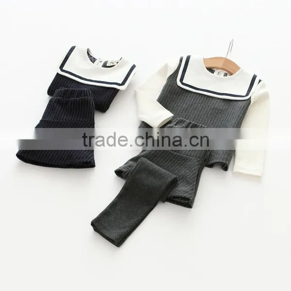 High Quality Cotton Soft Two Pieces Set Casual Girls Boutique Clothing Set photo-2