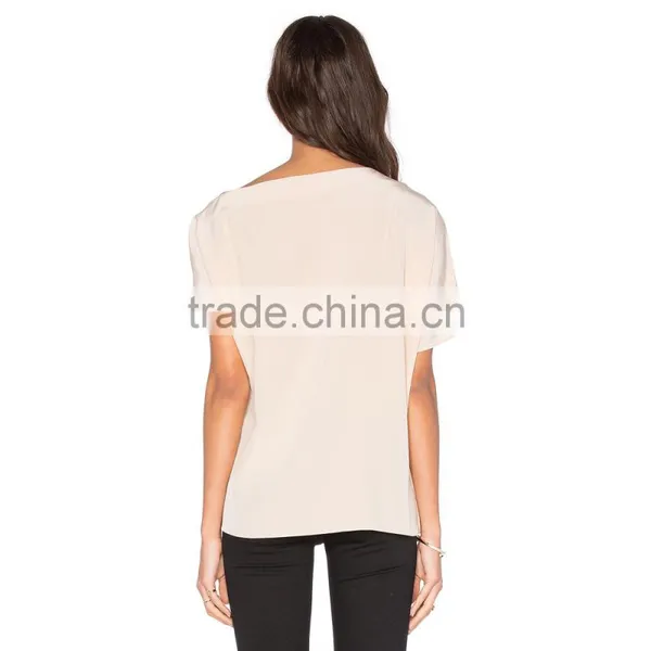 Hot Sell Lady Fashion Cutting Blouse Design photo-4