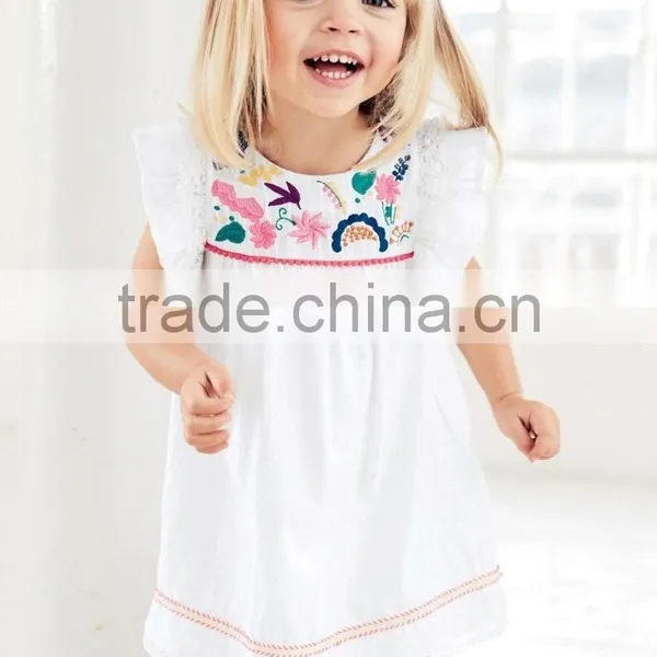 Latest Fashion Flower Embroidery Designs Hand Embroidery Designs for Baby Girls Dress