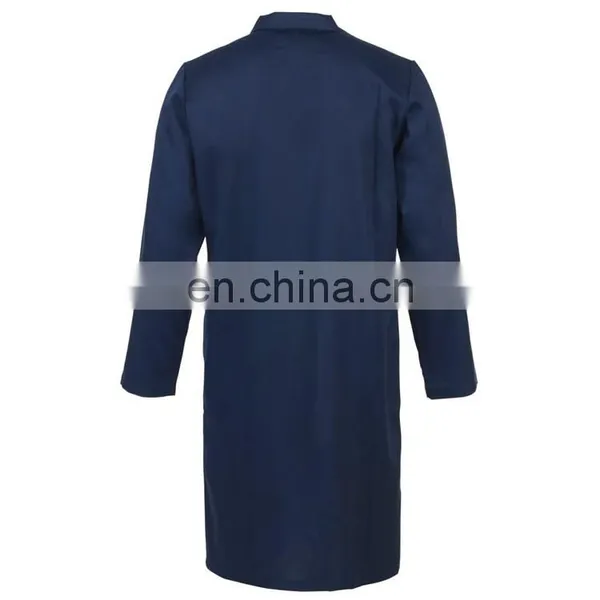 China Factory Cheap White Chemical Men Acid Resistant Lab Coat Designs photo-2