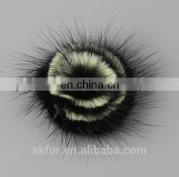 Fluffy and Cute Factory Price Mink or Fox Fur Flowers photo-4