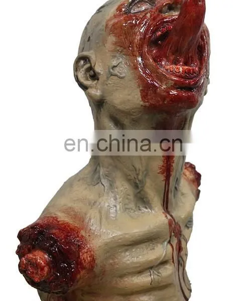 Breathless Hanging Dead Head Halloween Fancy Dress Party Adult Zombie Prop photo-2