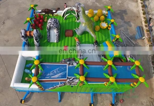 HI 0.55mm PVC Kids and Adults Inflatable Dinosaur Amusement Park Games for Sale From China Factory photo-5