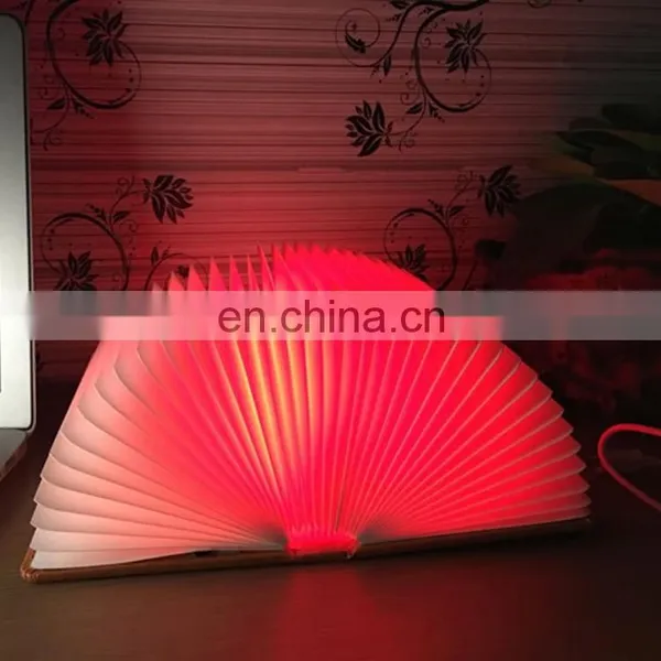 Wholesale Drop Shipping Creative Portable USB Charging Semicircle Foldable Pages Colorful Dimming LED Book Shape Light Night photo-4