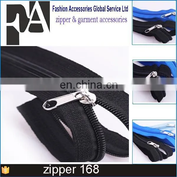 Fully Polished Silver Metal Zipper in YKK EXCELLA Process H85 Brass Rose Silver Auto-lock Closed-end