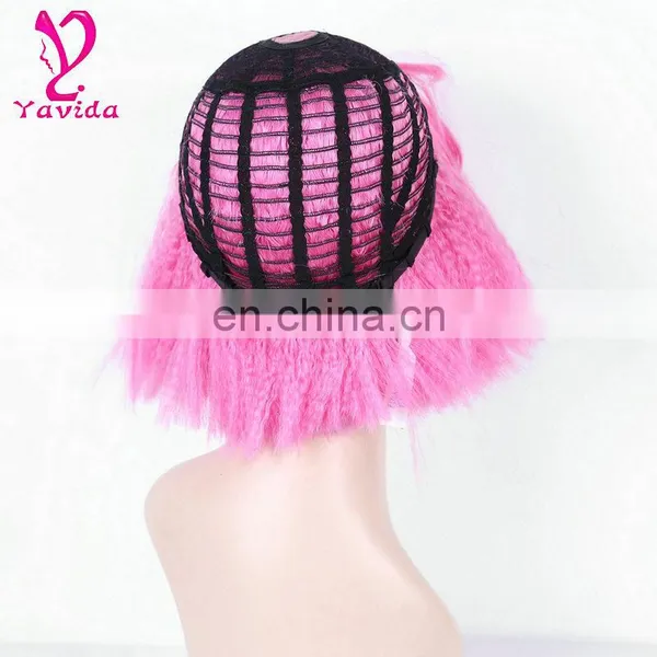 Wholesale Highlights Color Afro Kinky Curly Synthetic Hair Wig photo-6