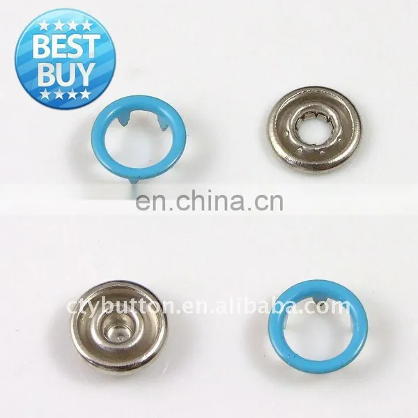 Four Parts Metal Prong Snap Button Custom Craw Snap Ring for Garment