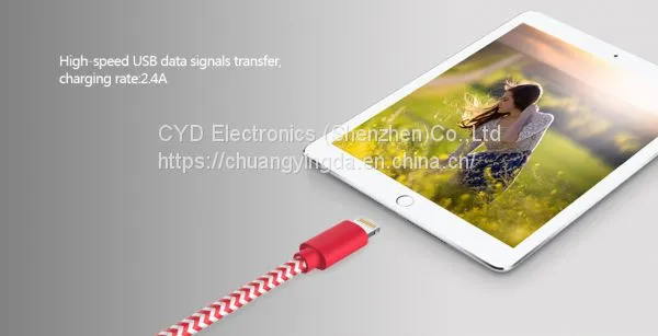 Multi 8-pin USB 2.0 Nylon Braided Cable for IPhone 5S/6/6S Plus Charger and All IOS Systems Devices photo-4