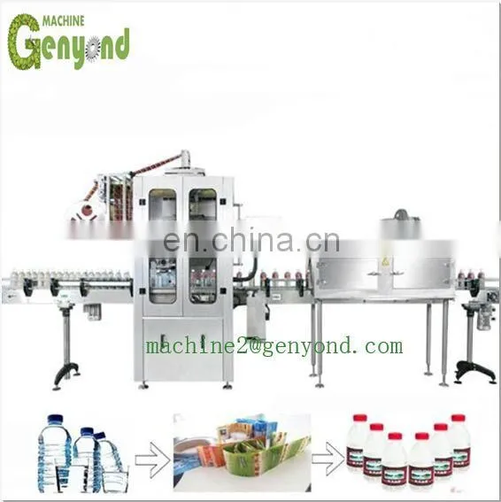 Juice Water Beverage Milk Bottles Shrink Labeling Machine
