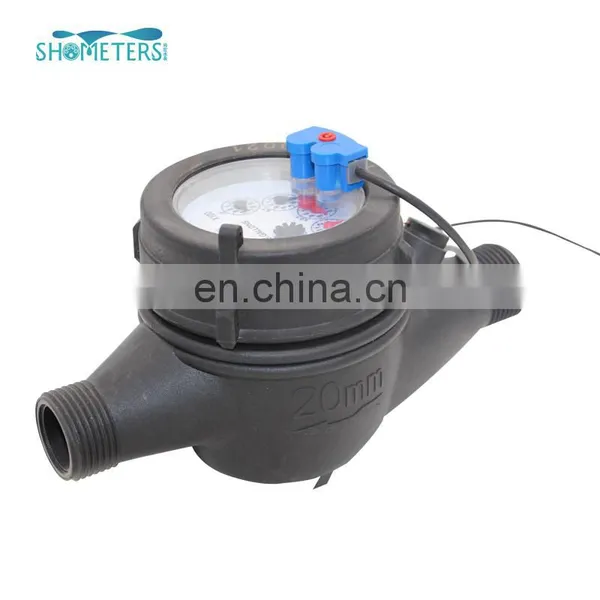 Multi Jet Dry Dial Plastic 5 Wheels Water Meter Pulse Sensor Made in China photo-3