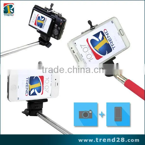 Phone Camera Bluetooth Aluminum Stick Selfie Monopod for Iphone photo-2