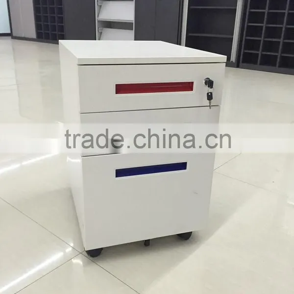 Luoyang Factory 3 Compartments Steel Mobile Cabinets,3 Compartments Steel Pedestal Cabinets photo-5