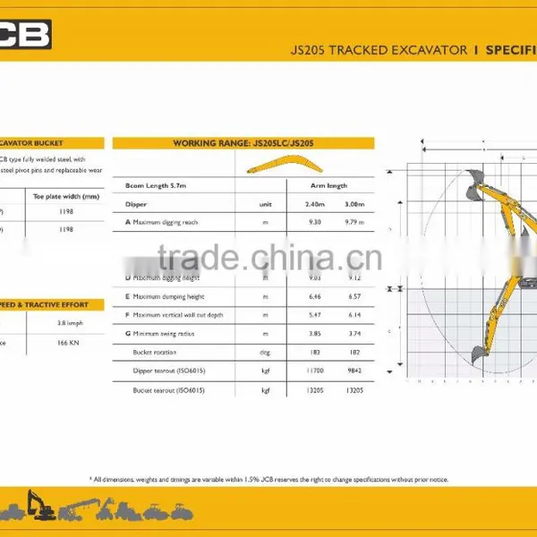 JCB JS205LC HYDRAULIC TRACKED EXCAVATOR photo-3