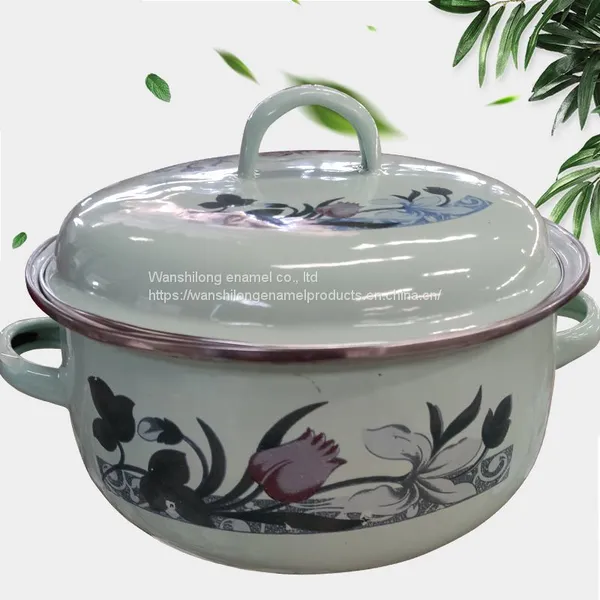 6pcs Vitreous Enamel Pot ENAMEL CASSEROLE photo-4