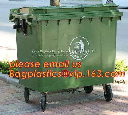 240LCustom Plastic Garbage Bin for Outdoor Use, Large Capacity 660 Liter Plastic Garbage Four-wheeled Cart With Lid Bin photo-2