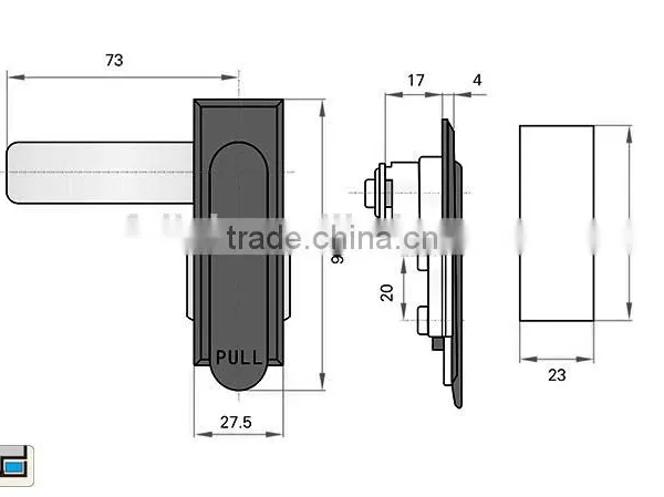 CE ROHS Feilei 2015 Popular Spray Coating Black Cabinet Lock for Electronic Cubicle photo-6