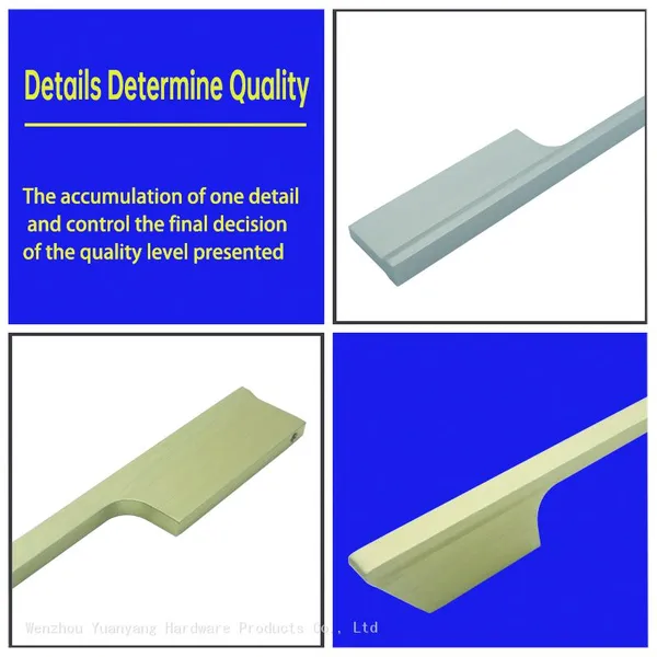 Wholesale Furniture Fittings Aluminium Long Gold Handle Wardrobe Handle photo-4