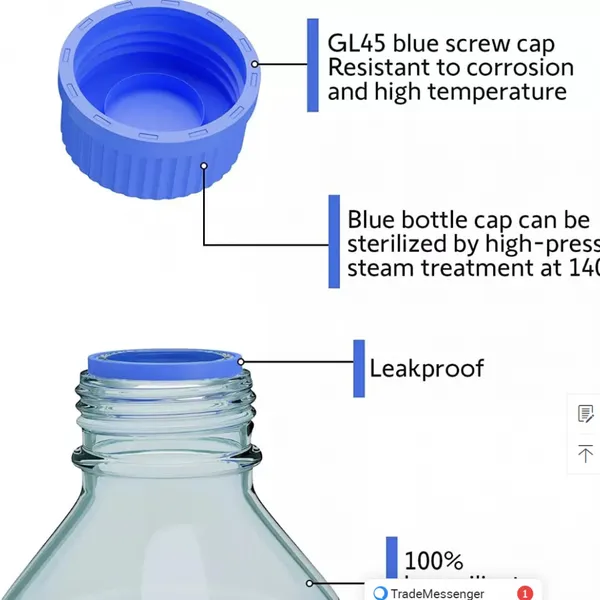 Laboratory Glass Borosilicate Reagent Bottle 100ml-20000ml Glass Bottle With Blue Screw Cap photo-5