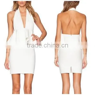 2015 Customized Summer White Plus Size Women Dress Quality Choice