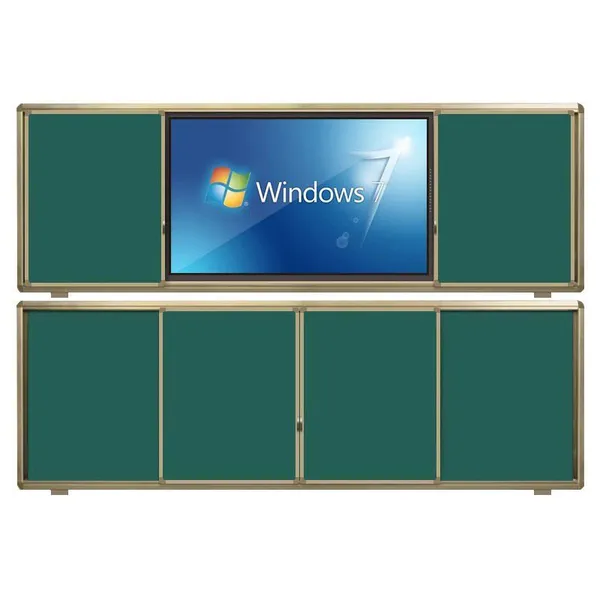 Sliding Blackboard Unit Horizontal Slider Chalkboard Cabinet Push Pull Whiteboard Push Pull Blackboard photo-3