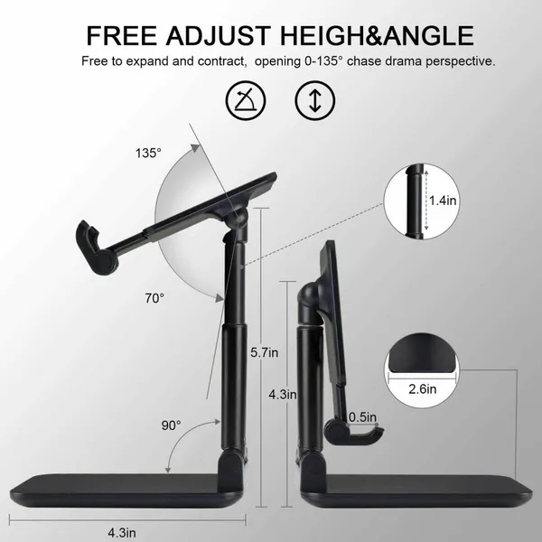 Height Adjustable Foldable Desk Phone Stand photo-4